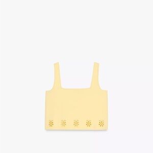 Zara Yellow Tank Top with Cutout Design